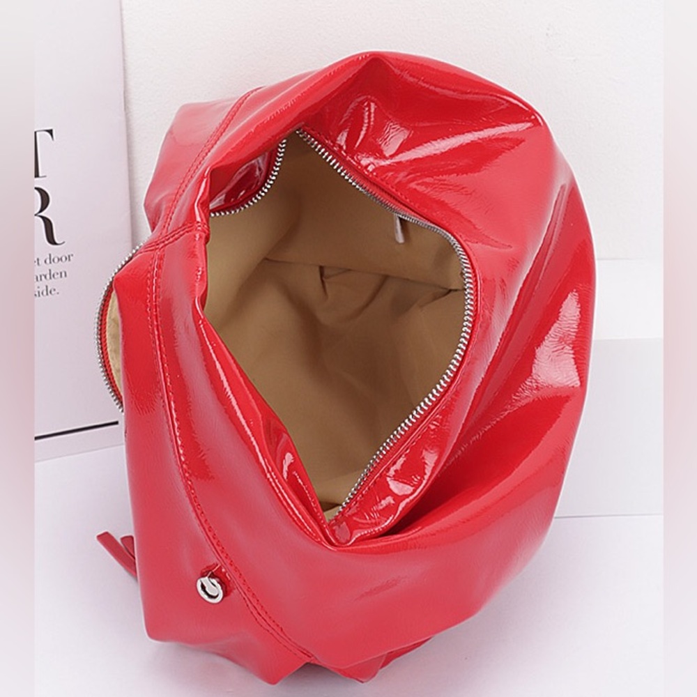 Patent Leather Top Handle Swing Bag - Picture 4 of 6